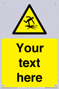 Custom warning thin ice